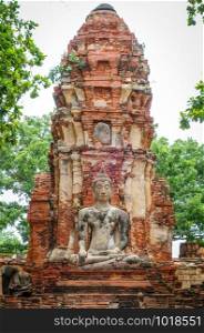 Buddha statue in Wat Phra Mahathat temple, Ayutthaya, Thailand. Buddha statue in Wat Mahathat, Ayutthaya, Thailand