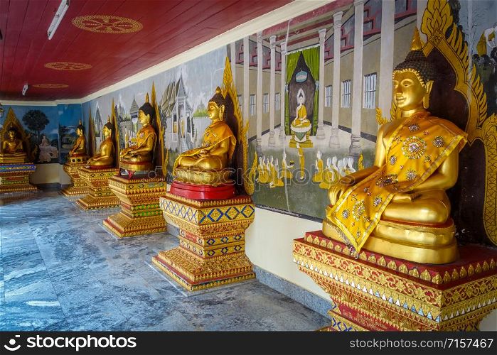 Buddha statue in Wat Phra that Doi Suthep temple, Chiang Mai, Thailand. Buddha statue, Wat Doi Suthep temple, Chiang Mai, Thailand