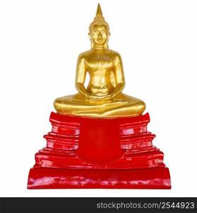 buddha statue on isolated white with clipping path.