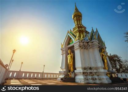Buddha statueat Buddhist Temple Pagoda on the hill in Phitsanulok ,Thailand.