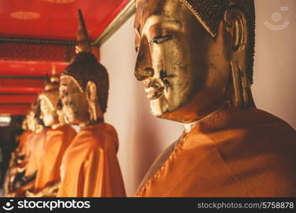 Buddha statues at Wat Pho Thailand