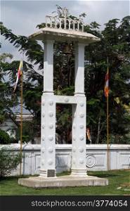 Buddhist bell near big stupa in Tissamaharama in Sri Lanka