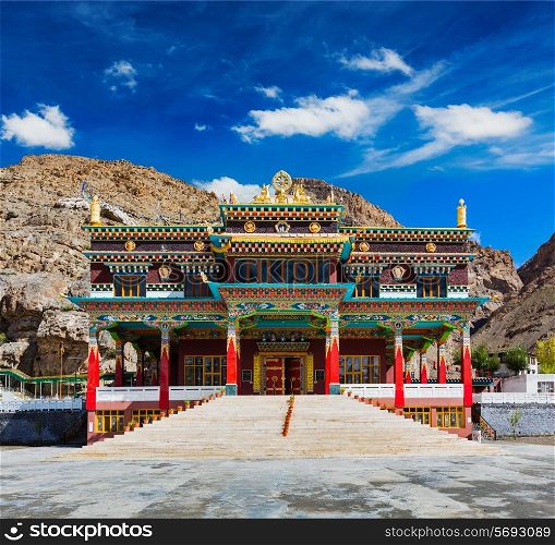 Buddhist monastery in Kaza. Spiti Valley, Himachal Pradesh, India