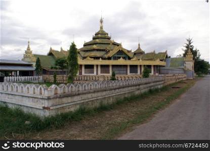 Buddhist monastery in Nyaungshwe, Inle lake, Myanmar