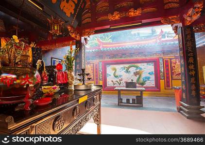 Buddhist prayer sticks in chinese temple