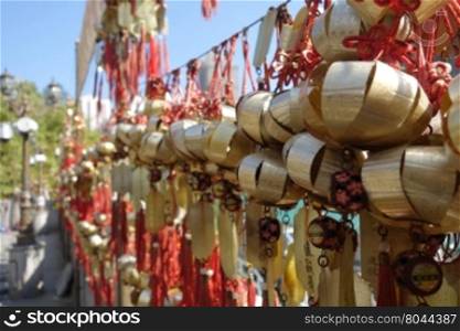 Buddhist Prosperity Bell in Wong Tai Sin Temple, Hong Kong