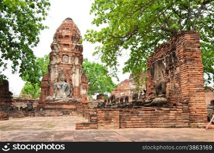 Buddhist temple in the city of Ayutthaya Historical Pagoda. Ayutthaya Historical Pagoda
