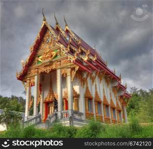 Buddhist temple, Phuket, Thailand. HDR image.
