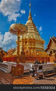 Buddhist temple Wat Phra That Doi Suthep. Chiang Mai, Thailand