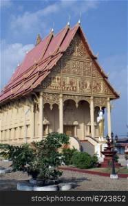 Buddhist wat in Vientiane, Laos