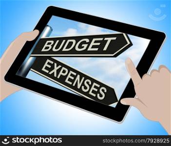 Budget Expenses Tablet Meaning Business Accounting And Balance