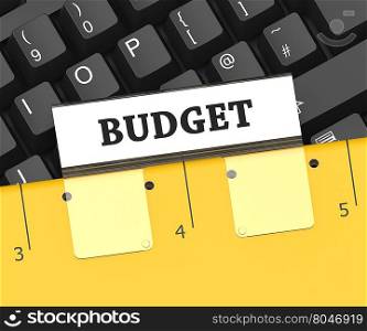 Budget File Indicating Reasonably Priced And Folder 3d Rendering