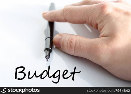 Budget text concept isolated over white background