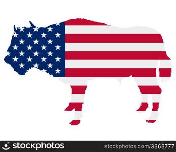 Buffalo in stars and stripes