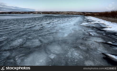 Buffalo Pound Lake Saskatchewan Canada ice design