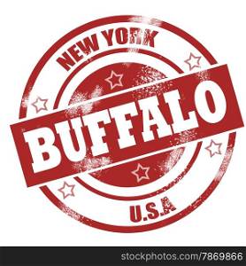 Buffalo stamp image with hi-res rendered artwork that could be used for any graphic design.. Buffalo stamp