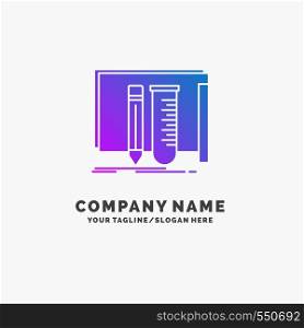 build, equipment, fab, lab, tools Purple Business Logo Template. Place for Tagline.. Vector EPS10 Abstract Template background