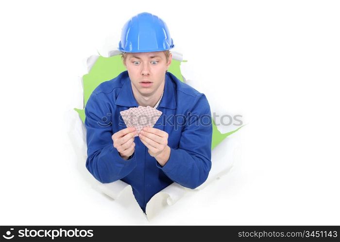 Builder amazed by the card he&rsquo;s been dealt