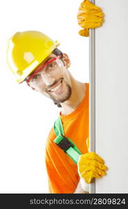 Builder isolated on the white