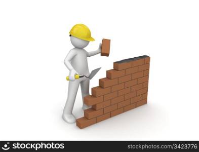 Builder / Under construction (3d isolated characters series)