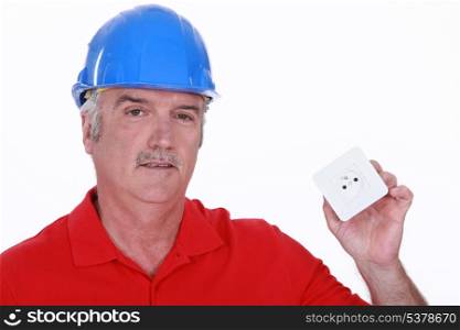 Builder with a power socket