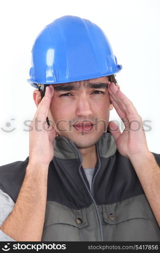 Builder with headache