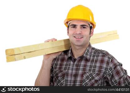 Builder with timber