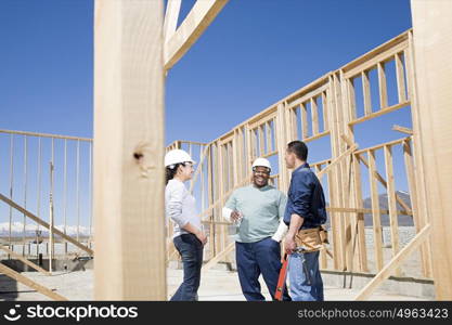 Builders taking a break