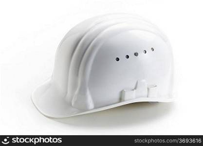 Builders white hat isolated on white background