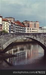 building and houses architecture in Bilbao city