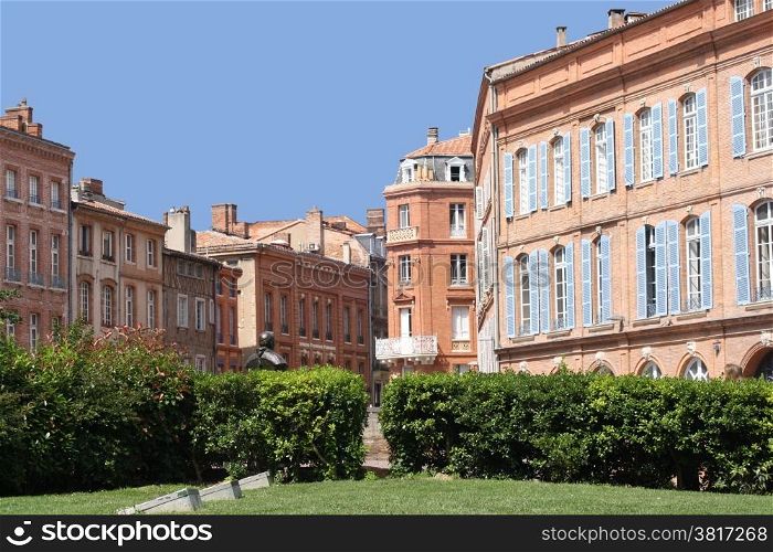 Building around a square in Toulouse, France