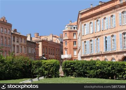 Building around a square in Toulouse, France