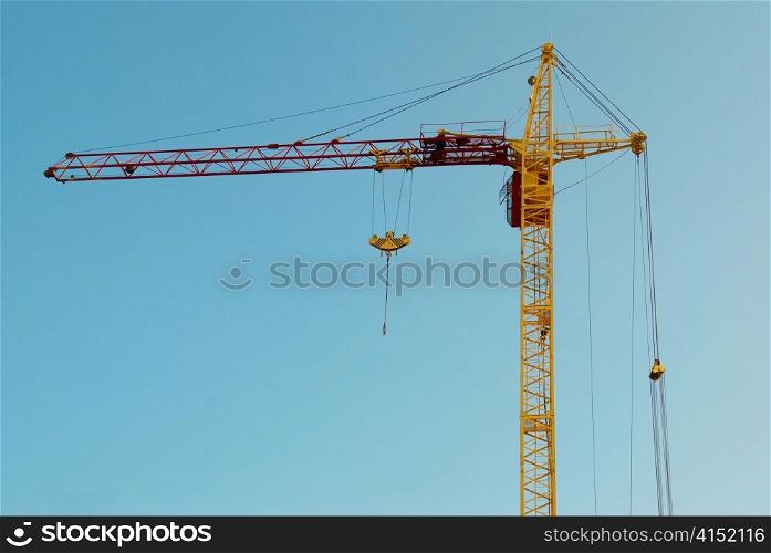 Building crane and construction.