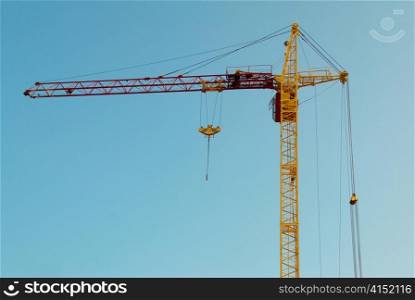 Building crane and construction.