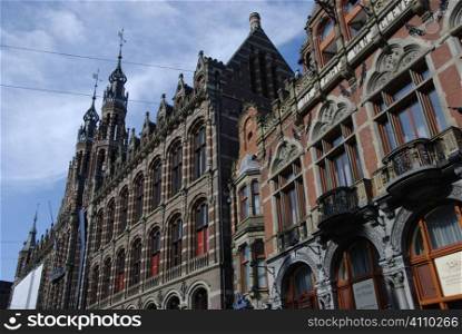 Building facade in Amsterdam, Holland