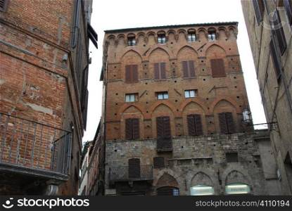 Building facade in Siena, Tuscany, Italy