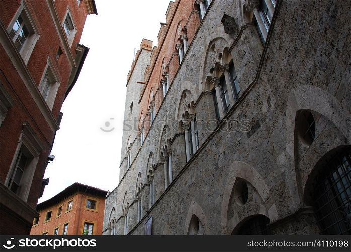 Building facades in Siena, Tuscany, Italy