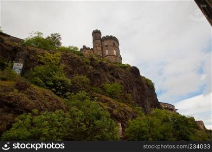 Building on a hill in Edinburgh