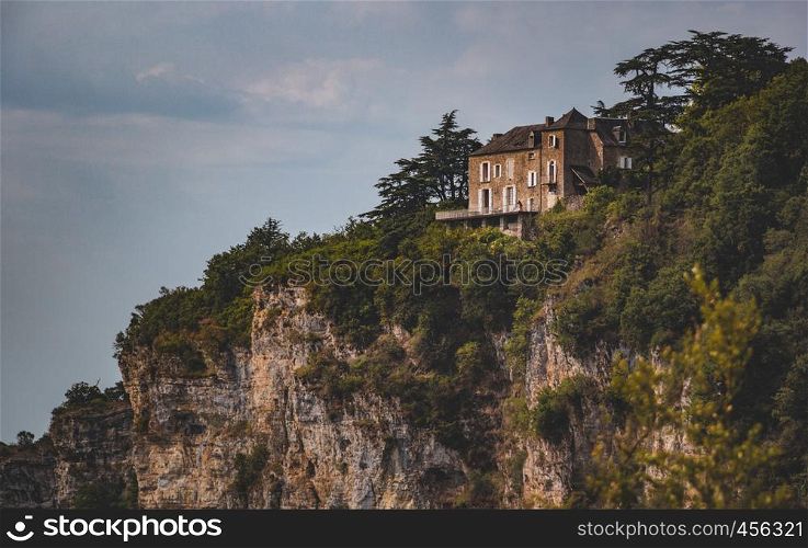 Building on top of a hill in france