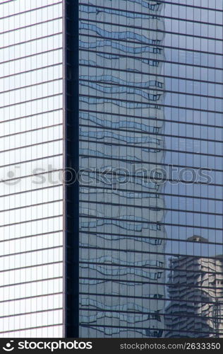Building reflection in building