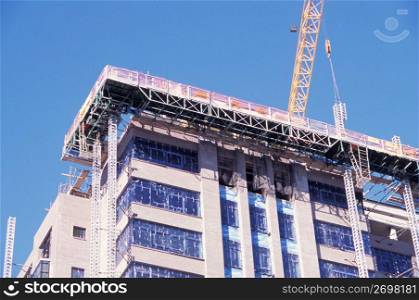 Building under construction, low angle view