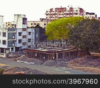 Building under construction, Pune, Maharashtra, India