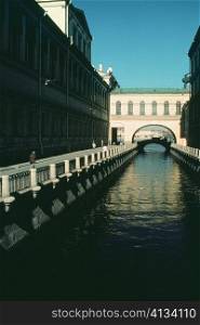 Buildings along a canal, Hermitage Museum, Summer Palace, St. Petersburg, Russia