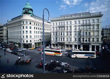 Buildings along a road, Albertina Platz, Vienna, Austria