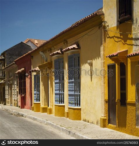 Buildings along a road, Cartagena, Colombia