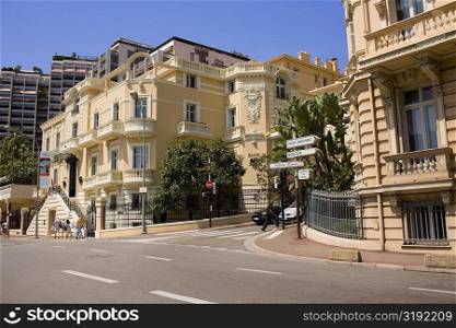 Buildings along a road, Monte Carlo, Monaco