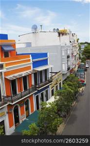 Buildings along a road, Old San Juan, San Juan, Puerto Rico