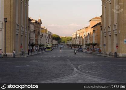 Buildings along a road, Rome, Italy