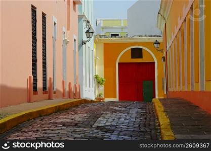 Buildings along a street, Old San Juan, San Juan, Puerto Rico