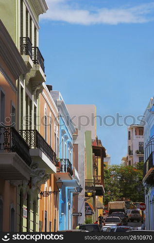 Buildings along a street, Old San Juan, San Juan, Puerto Rico